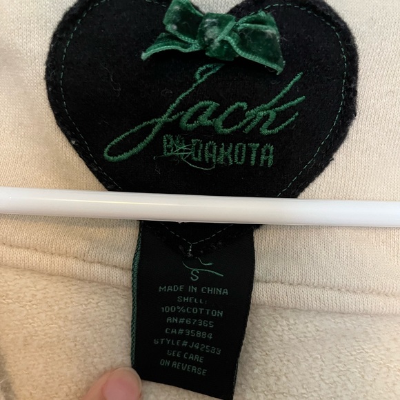 Open Front Cream Hoodie, size S - Picture 3 of 5